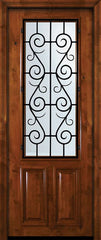 WDMA 36x96 Door (3ft by 8ft) Exterior Knotty Alder 36in x 96in 2/3 Lite St. Charles Alder Door 2