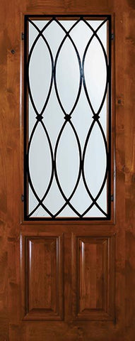 WDMA 36x96 Door (3ft by 8ft) Exterior Knotty Alder 36in x 96in 2/3 Lite La Salle Alder Door 1