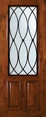 WDMA 36x96 Door (3ft by 8ft) Exterior Knotty Alder 36in x 96in 2/3 Lite La Salle Alder Door 1