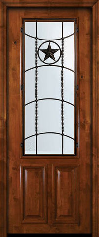 WDMA 36x96 Door (3ft by 8ft) Exterior Knotty Alder 36in x 96in 2/3 Lite Texan Alder Door 2