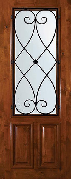 WDMA 36x96 Door (3ft by 8ft) Exterior Knotty Alder 36in x 96in 2/3 Lite Charleston Alder Door 1