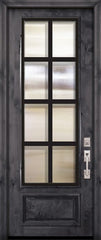 WDMA 36x96 Door (3ft by 8ft) Exterior Knotty Alder 36in x 96in 3/4 Lite Minimal Steel Grille Estancia Alder Door 2