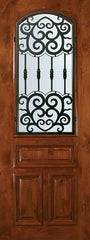 WDMA 36x96 Door (3ft by 8ft) Exterior Knotty Alder 36in x 96in Arch Lite Barcelona Alder Door 1
