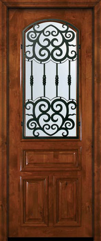 WDMA 36x96 Door (3ft by 8ft) Exterior Knotty Alder 36in x 96in Arch Lite Barcelona Alder Door 2