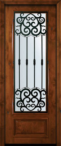WDMA 36x96 Door (3ft by 8ft) Exterior Knotty Alder 36in x 96in 3/4 Lite Barcelona Alder Door 2