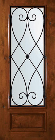 WDMA 36x96 Door (3ft by 8ft) Exterior Knotty Alder 36in x 96in 3/4 Lite Charleston Alder Door 1