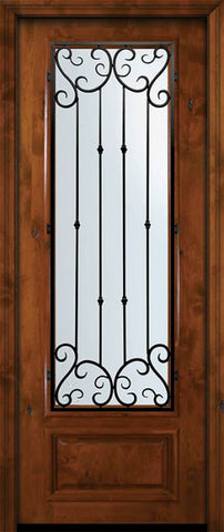 WDMA 36x96 Door (3ft by 8ft) Exterior Knotty Alder 36in x 96in 3/4 Lite Valencia Alder Door 2