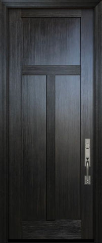 WDMA 36x96 Door (3ft by 8ft) Exterior Fir 96in Craftsman 3 Panel Door 1