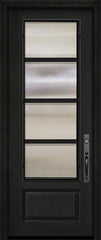 WDMA 36x96 Door (3ft by 8ft) Exterior Cherry Pro 96in 1 Panel 3/4 Lite Urban Steel Grille Door 1