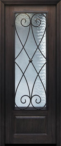 WDMA 36x96 Door (3ft by 8ft) Exterior Cherry Pro 96in Double 1 Panel 3/4 Lite Charleston Door 1