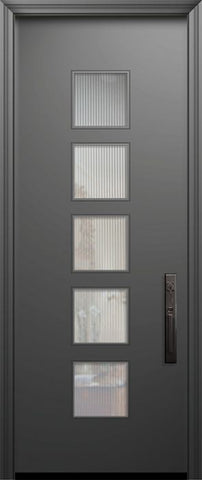 WDMA 36x96 Door (3ft by 8ft) Exterior Smooth 96in Venice Solid Contemporary Door w/Textured Glass 1
