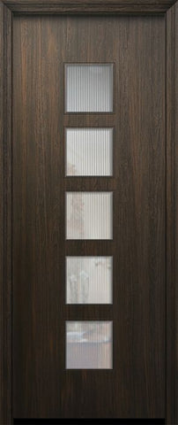 WDMA 36x96 Door (3ft by 8ft) Exterior Mahogany 96in Venice Solid Contemporary Door w/Textured Glass 1