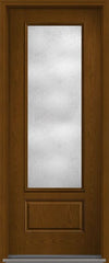 WDMA 36x96 Door (3ft by 8ft) Patio Oak Rainglass 8ft 3/4 Lite 1 Panel Fiberglass Single Exterior Door HVHZ Impact 1