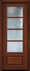 WDMA 36x96 Door (3ft by 8ft) French Cherry 96in 3/4 Lite 1 Panel 4 Lite SDL Door 1