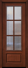 WDMA 36x96 Door (3ft by 8ft) Patio Cherry 96in 3/4 Lite 1 Panel 6 Lite SDL Door 1