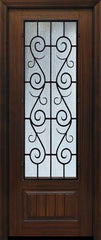 WDMA 36x96 Door (3ft by 8ft) Exterior Cherry 96in 1 Panel 3/4 Lite St Charles Door 1