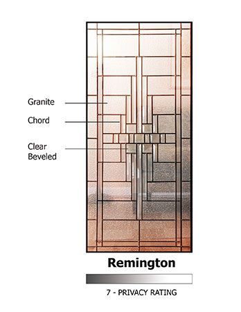 WDMA 36x96 Door (3ft by 8ft) Exterior Cherry 96in 1 Panel 3/4 Lite Remington Door 2