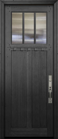 WDMA 36x96 Door (3ft by 8ft) Exterior Fir 36in x 96in Craftsman 3 Lite SDL Door 1