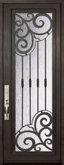 WDMA 36x96 Door (3ft by 8ft) Exterior 36in x 96in Barcelona Full Lite Single Wrought Iron Entry Door 1