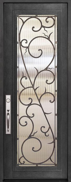 WDMA 36x96 Door (3ft by 8ft) Exterior 36in x 96in Bellagio Full Lite Single Wrought Iron Entry Door 1