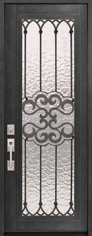 WDMA 36x96 Door (3ft by 8ft) Exterior 36in x 96in Tivoli Full Lite Single Wrought Iron Entry Door 1