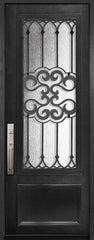 WDMA 36x96 Door (3ft by 8ft) Exterior 36in x 96in Tivoli 3/4 Lite Single Wrought Iron Entry Door 1