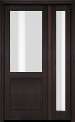 WDMA 38x80 Door (3ft2in by 6ft8in) Exterior Swing Mahogany 1/2 Lite Single Entry Door Full Sidelight 2