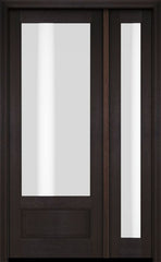 WDMA 38x80 Door (3ft2in by 6ft8in) Exterior Swing Mahogany 3/4 Lite Single Entry Door Full Sidelight 2