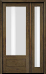 WDMA 38x80 Door (3ft2in by 6ft8in) Exterior Swing Mahogany 3/4 Lite Single Entry Door Full Sidelight 3