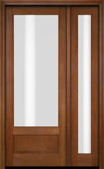 WDMA 38x80 Door (3ft2in by 6ft8in) Exterior Swing Mahogany 3/4 Lite Single Entry Door Full Sidelight 4
