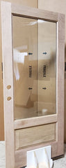 WDMA 38x80 Door (3ft2in by 6ft8in) Exterior Swing Mahogany 3/4 Lite Single Entry Door Full Sidelight 6
