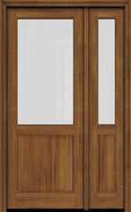 WDMA 38x80 Door (3ft2in by 6ft8in) Exterior Swing Mahogany 1/2 Lite Single Entry Door Sidelight 2