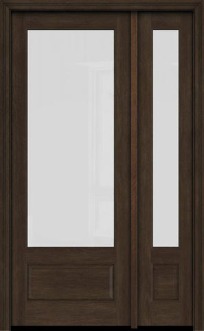 WDMA 38x80 Door (3ft2in by 6ft8in) Exterior Swing Mahogany 3/4 Lite Single Entry Door Sidelight 1