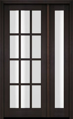 WDMA 38x80 Door (3ft2in by 6ft8in) Exterior Swing Mahogany 12 Lite TDL Single Entry Door Full Sidelight 2