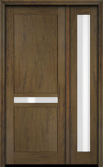 WDMA 38x80 Door (3ft2in by 6ft8in) Exterior Swing Mahogany 121 Windermere Shaker Single Entry Door Sidelight 4