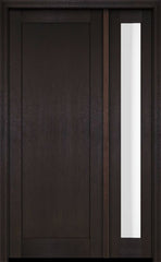 WDMA 38x80 Door (3ft2in by 6ft8in) Exterior Swing Mahogany Modern Full Flat Panel Shaker Single Entry Door Sidelight 2