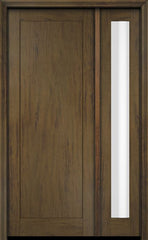 WDMA 38x80 Door (3ft2in by 6ft8in) Exterior Swing Mahogany Modern Full Flat Panel Shaker Single Entry Door Sidelight 3