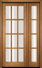 WDMA 38x80 Door (3ft2in by 6ft8in) Exterior Swing Mahogany 12 Lite TDL Single Entry Door Sidelight 1