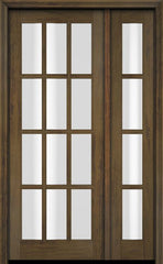 WDMA 38x80 Door (3ft2in by 6ft8in) Exterior Swing Mahogany 12 Lite TDL Single Entry Door Sidelight 3