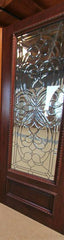 WDMA 38x80 Door (3ft2in by 6ft8in) Exterior Mahogany Floral Scrollwork Beveled Glass Door and one Sidelight 2