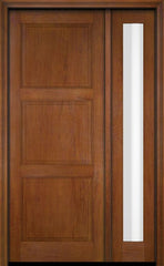 WDMA 38x84 Door (3ft2in by 7ft) Exterior Swing Mahogany 3 Raised Panel Solid Single Entry Door Sidelight 5