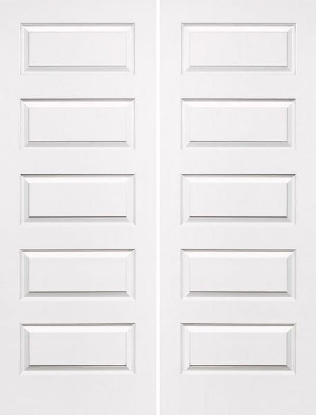 WDMA 40x80 Door (3ft4in by 6ft8in) Interior Barn Smooth 80in Rockport Hollow Core Double Door|1-3/8in Thick 1