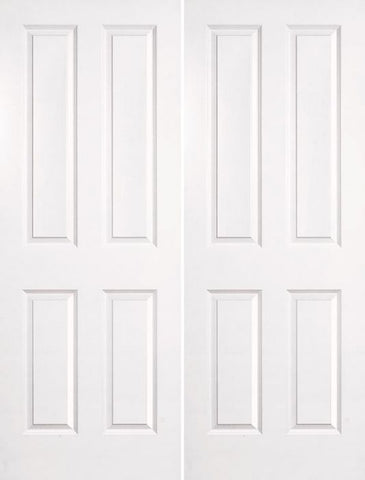 WDMA 40x80 Door (3ft4in by 6ft8in) Interior Barn Smooth 80in Coventry Hollow Core Double Door|1-3/8in Thick 1