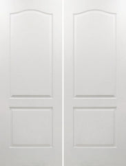 WDMA 40x80 Door (3ft4in by 6ft8in) Interior Swing Woodgrain 80in Classique Hollow Core Textured Double Door|1-3/8in Thick 1