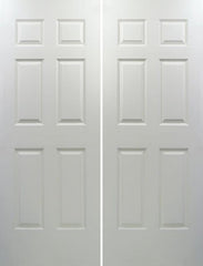 WDMA 40x80 Door (3ft4in by 6ft8in) Interior Barn Smooth 80in Colonist Hollow Core Double Door|1-3/8in Thick 1