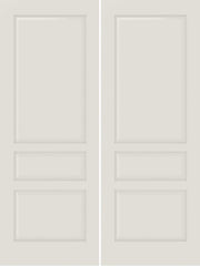 WDMA 40x80 Door (3ft4in by 6ft8in) Interior Bypass Smooth 3010 MDF 3 Panel Double Door 1