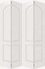 WDMA 40x80 Door (3ft4in by 6ft8in) Interior Bifold Smooth 2020 MDF 2 Panel Arch Panel Double Door 2