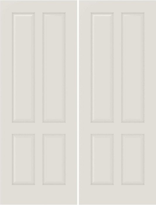 WDMA 40x80 Door (3ft4in by 6ft8in) Interior Barn Smooth 4010 MDF 4 Pan ...