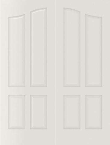 WDMA 40x80 Door (3ft4in by 6ft8in) Interior Barn Smooth 4090 MDF Pair 4 Panel Arch Panel Double Door 2