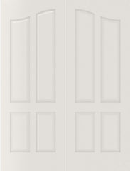WDMA 40x80 Door (3ft4in by 6ft8in) Interior Barn Smooth 4090 MDF Pair 4 Panel Arch Panel Double Door 2